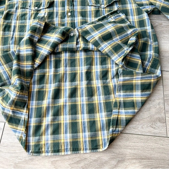 Panhandle Slim Plaid Cotton Western Button Down  Shirt - Picture 9 of 13